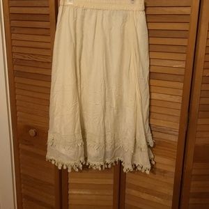 Off white long skirt